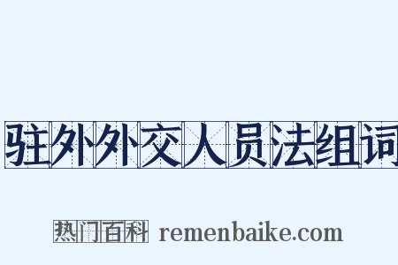 驻外外交人员法组词是什么意思的图片